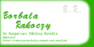 borbala rakoczy business card