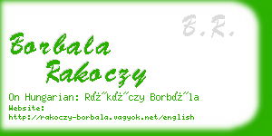 borbala rakoczy business card